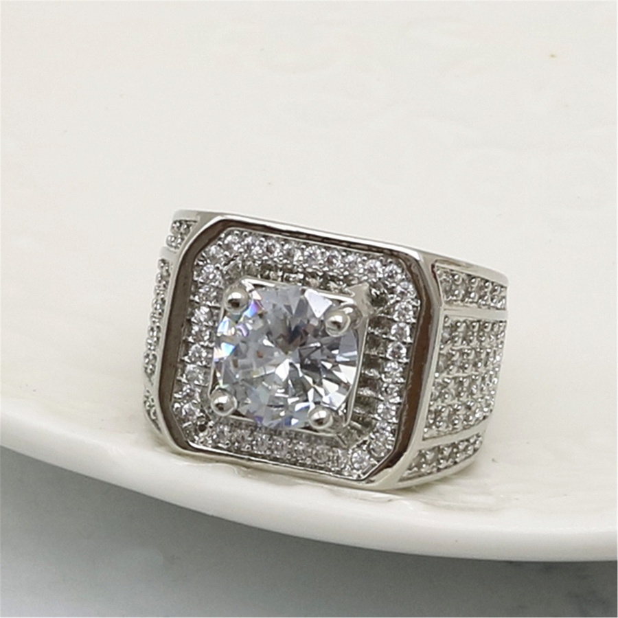 Nhẫn nam nữ đính đá sang trọng Unisex,thời trang phong cách siêu ngầu