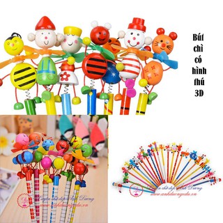 🌻 Bút chì 2B có đồ chơi 3D lúc lắc (VPP)