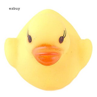 ★Ready Stock★10 pcs Baby Kids Children Bath Toy Cute Rubber Race Squeaky Duck Ducky Yellow