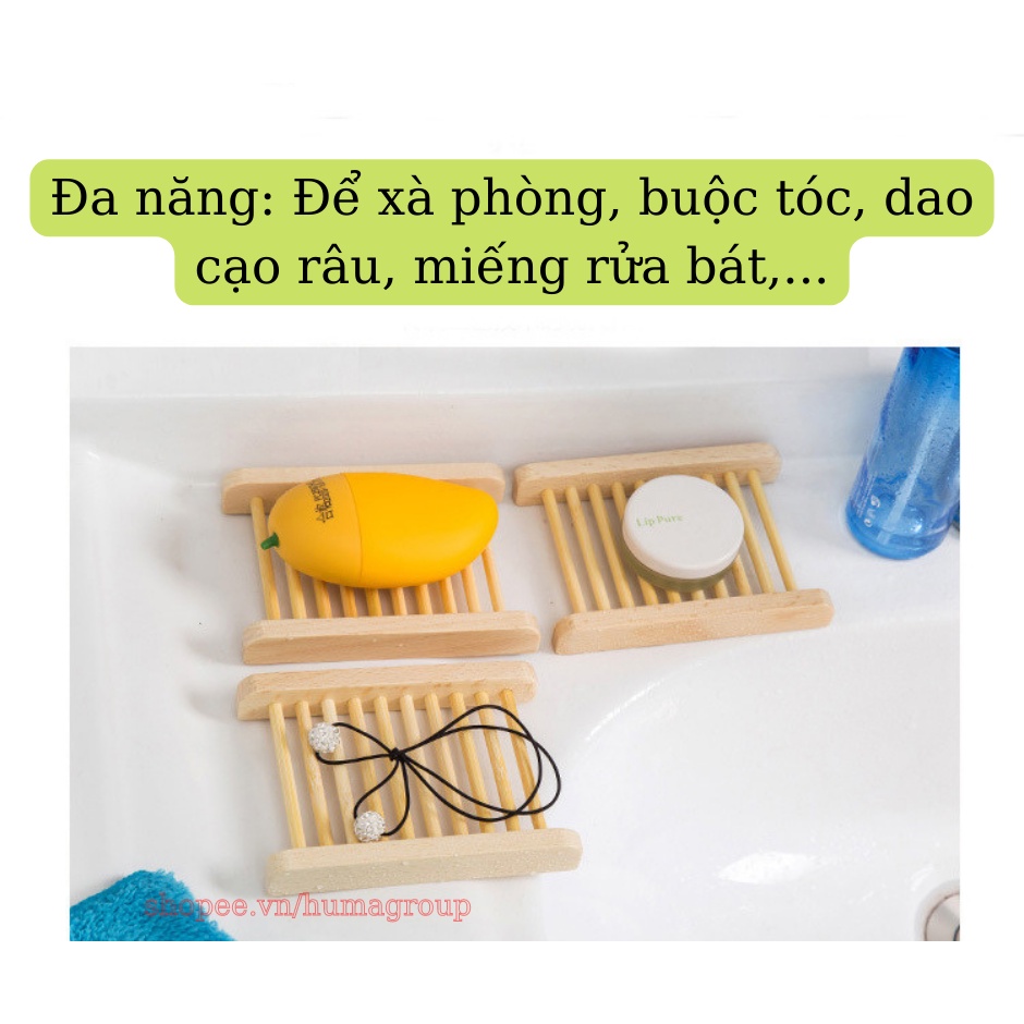 Giá Đựng Xà Bông Bằng Gỗ/ Khay Đựng Xà Phòng Nhà Tắm