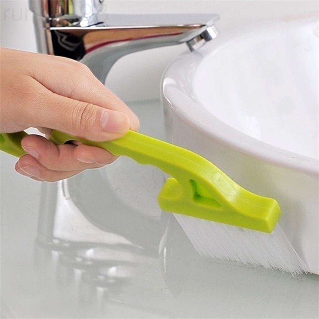 Bàn chải chà rửa rãnh cửa sổ/ cửa ra vào/ sàn nhà phòng tắm cầm tay màu sắc ngẫu nhiên