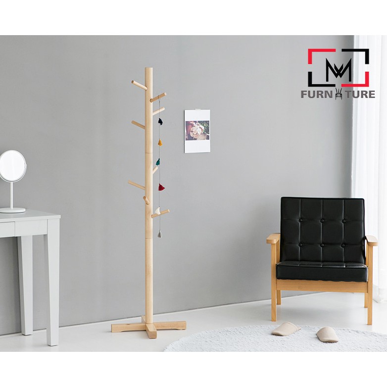 Cây treo quần áo gỗ tự nhiên 100% nhập khẩu thương hiệu MW FURNITURE - Nội thất trang trí