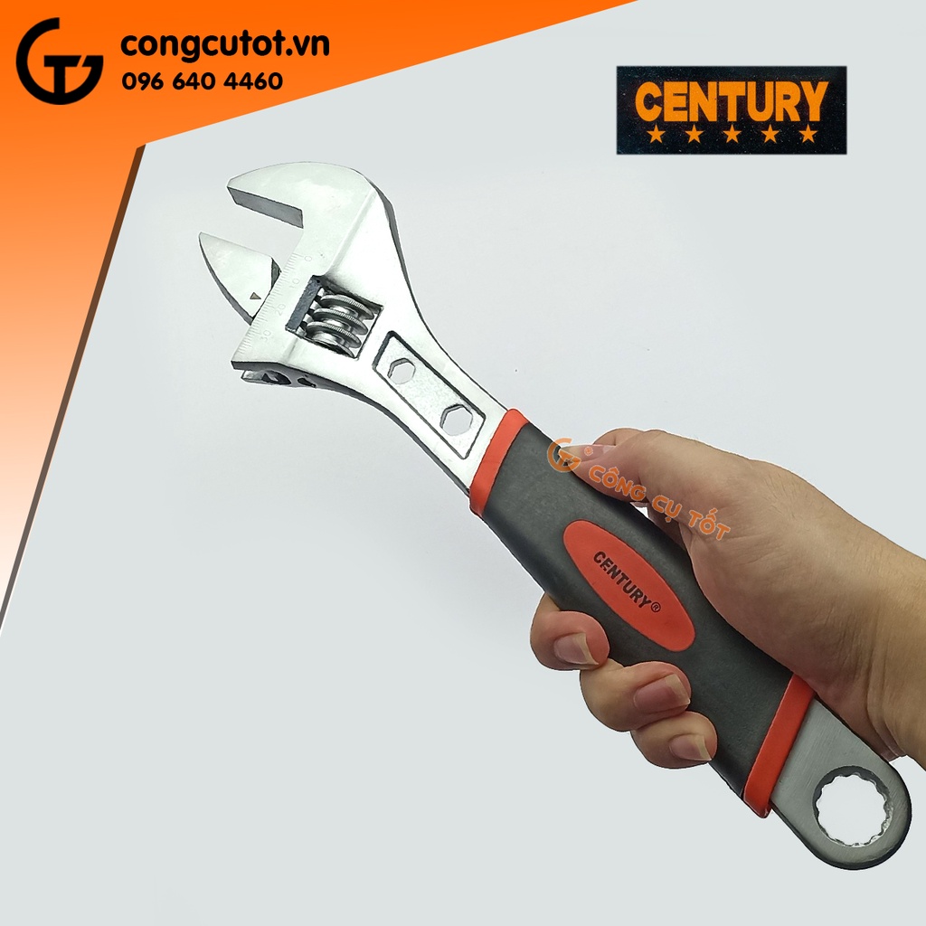 Mỏ lết cán vặn ốc bọc cao su Century