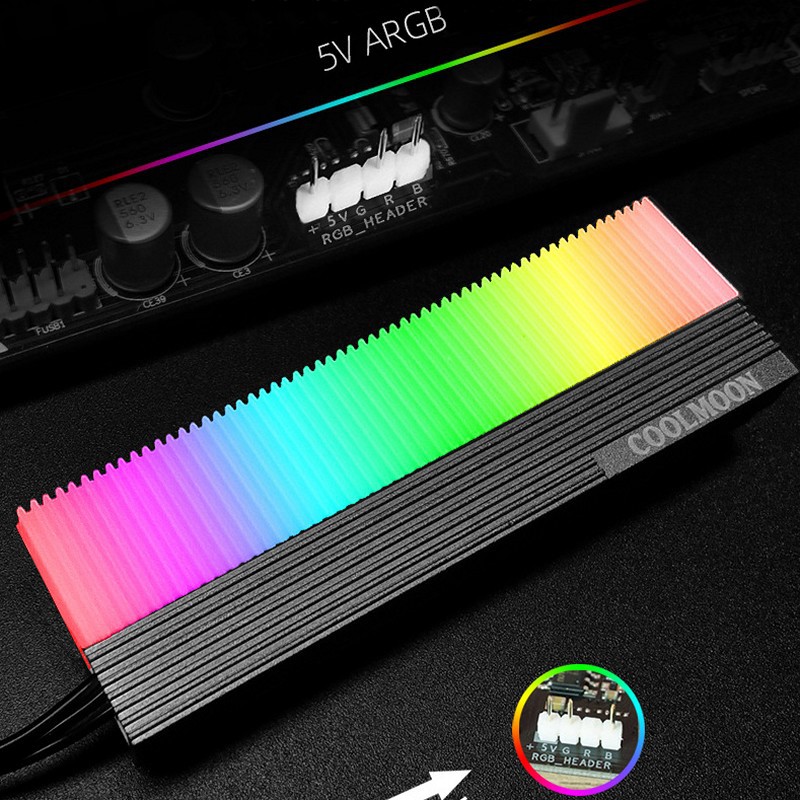 Tản Nhiệt  Led RGB Coolmoon CM-M73S cho ổ cứng SSD M2 2280