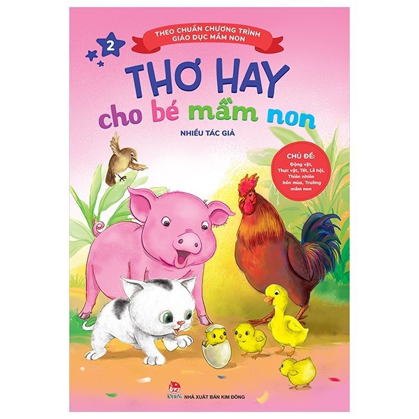 Sách - Thơ Hay Cho Bé Mầm Non ( Quyển 2 ) - Chủ Đề: Động Vật, Thực Vật , Tết, Lễ hội, Thiên nhiên Bốn Mùa...