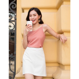 Set vest kẻ trắng (vest+chân váy)
