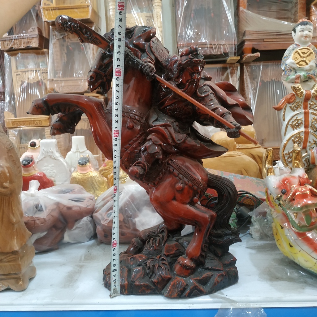 Tượng quan công cưỡi ngựa - Quan nhị ca- quan thánh đế quân