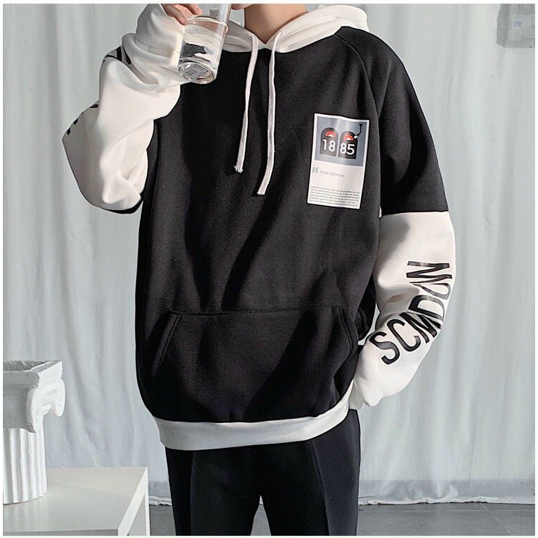 ÁO HOODIE KIỂU NAM HÀN QUỐC Unisex hoodies sọc tay | BigBuy360 - bigbuy360.vn