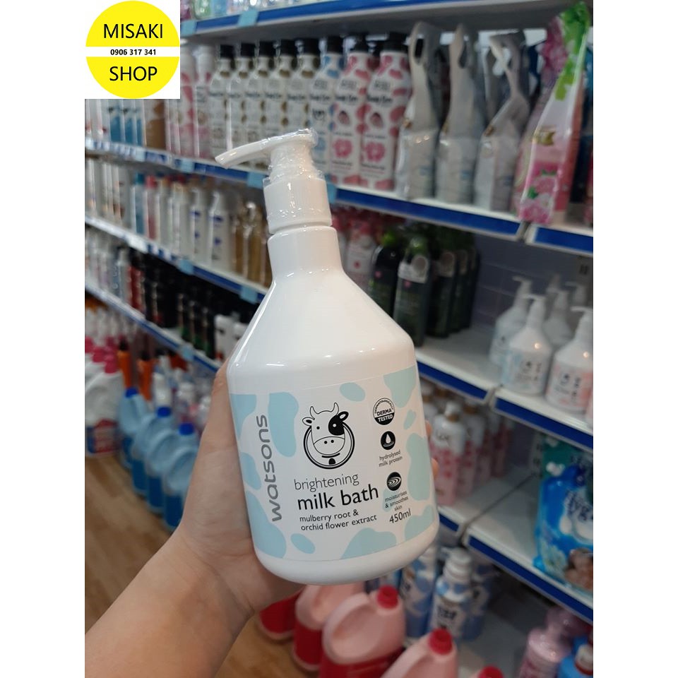 {Hàng Nhập Khẩu} Sữa Tắm Con Bò Watsons Milk Bath Thái Lan 450ml