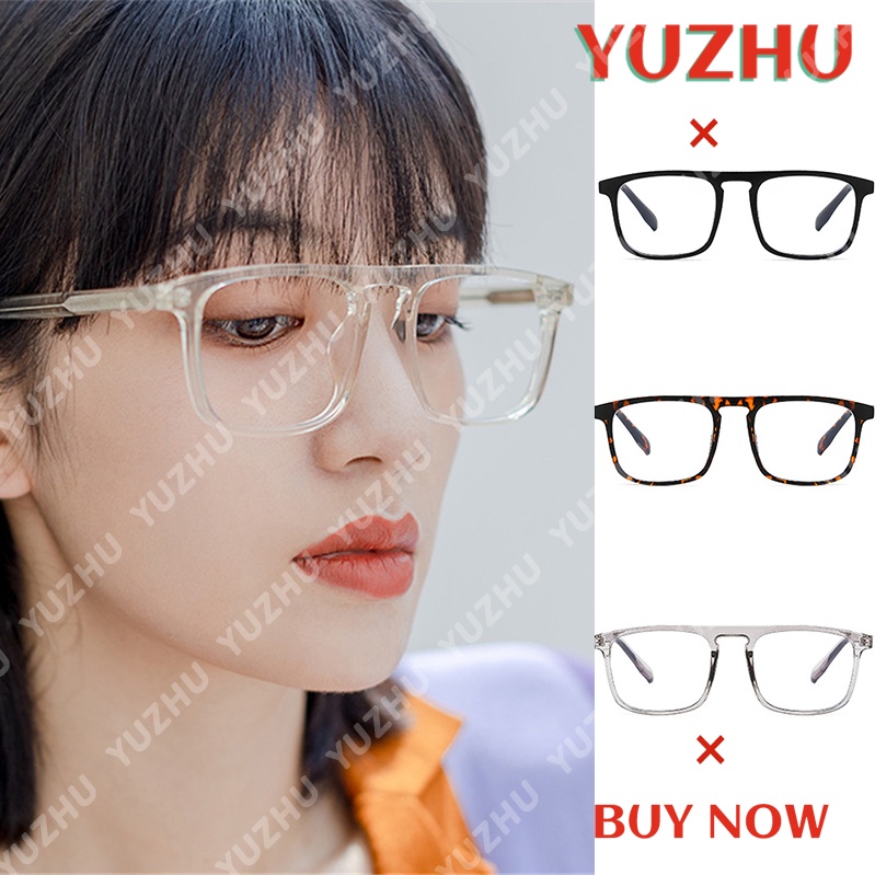 Mắt Kính Gọng Vuông Trong Suốt Chống Tia Sáng Xanh Phong Cách Retro Nhật Bản Cho Nam Và Nữ