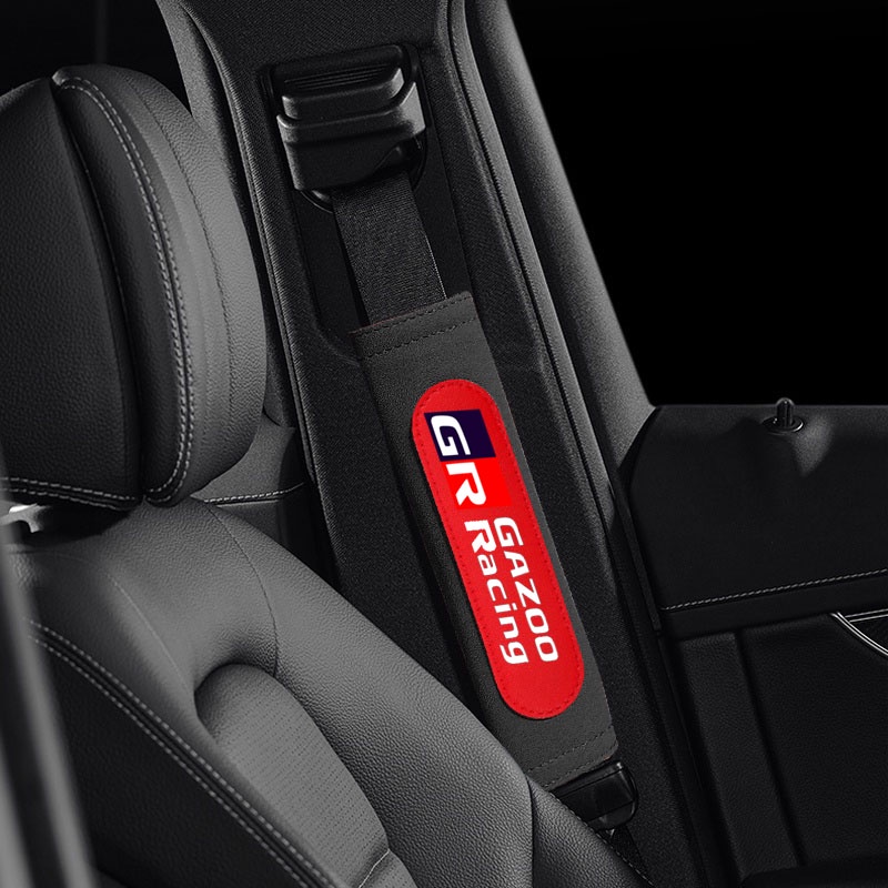 Set 2 Bọc Dây Đai An Toàn In Họa Tiết Cho Xe Hơi Toyota GR GAZOO RACING GR Sport VIos Yaris Corolla Cross Wish Revo CHR Avanza Fortuner Rush Wigo