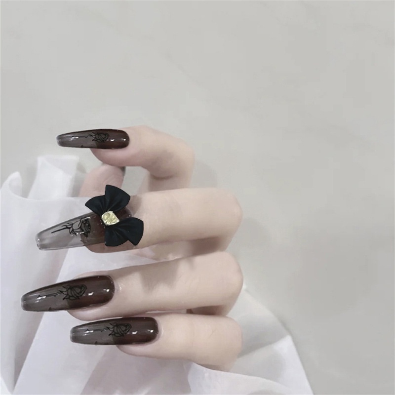 [ NBD 118 ] CHARM NƠ BỚM - Phom MÓNG DÀI  [ Tặng Keo Và Dụng Cụ ] Lẻ