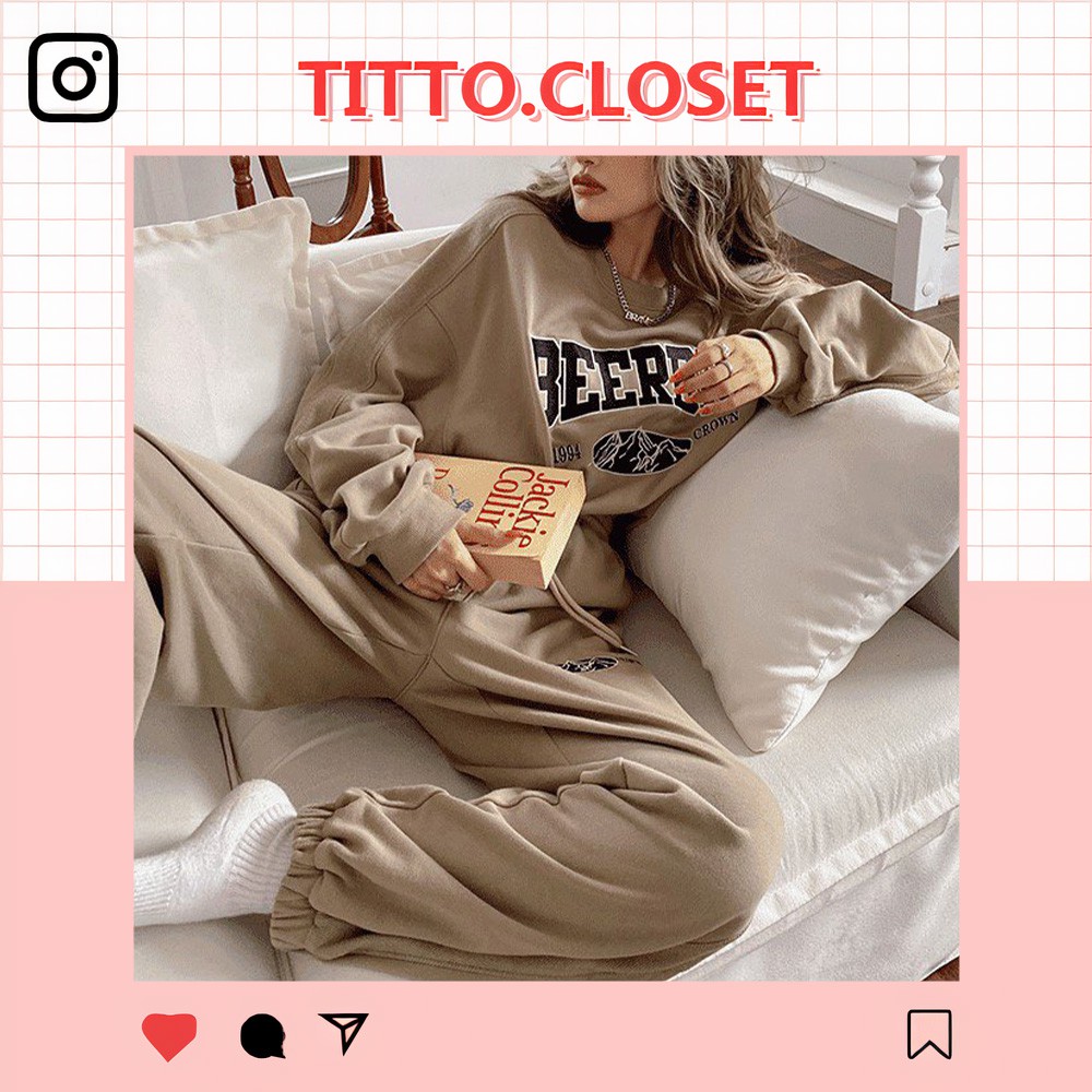 Set Nỉ Nâu Beerbro - Set Bộ Nỉ - Titto Closet | BigBuy360 - bigbuy360.vn