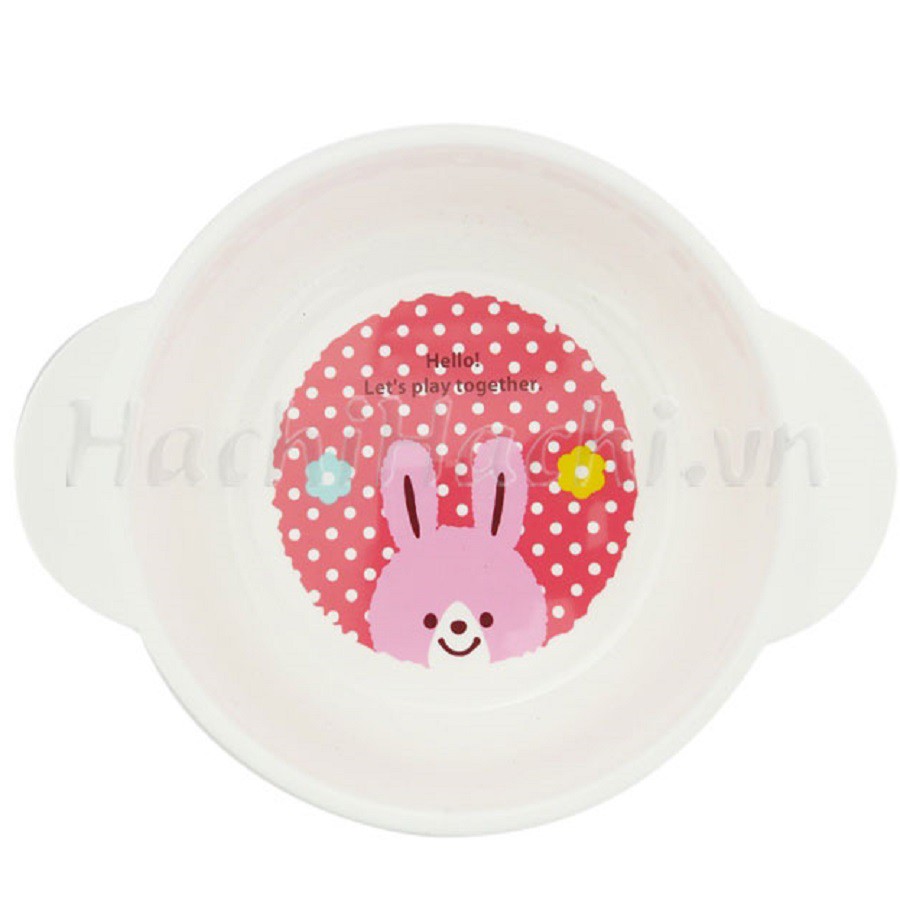 Bát ăn cho bé cho quai cầm, hình gấu thỏ Hàng Nhật Chính Hãng