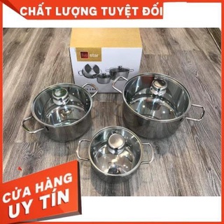 Bộ 3 nồi inox fivestar sezi 16,20,24cm