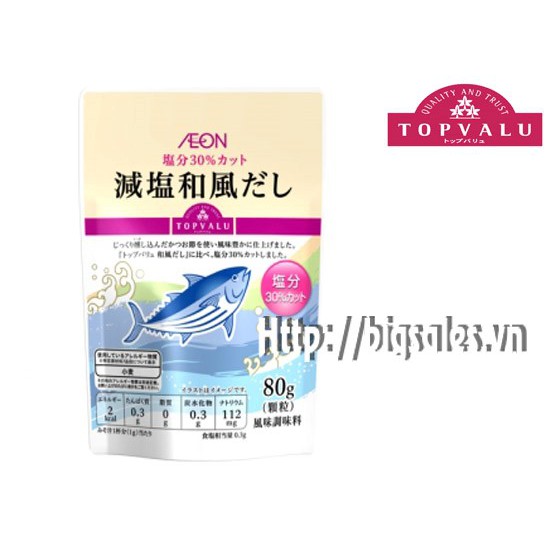 HẠT NÊM CÁ NGỪ TOPVALU NHẬT BẢN 80G