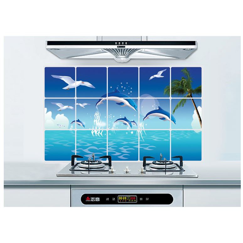 Decal dán tường Dán Bếp - Cá heo