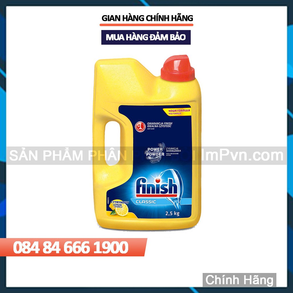 Combo rửa bát Finish Bột 2.5kg, Muối 1.2kg, Nước làm bóng 800ml