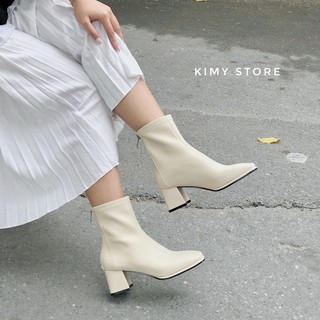 Boot Nữ Da Mềm Xuất Âu Cao Cấp-boots Nữ Cổ Lửng - Kimy Store