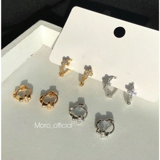 khuyên tai bạc nữ - Bông tai bạc nữ đơn giản phong cách hàn quốc xinh xắn