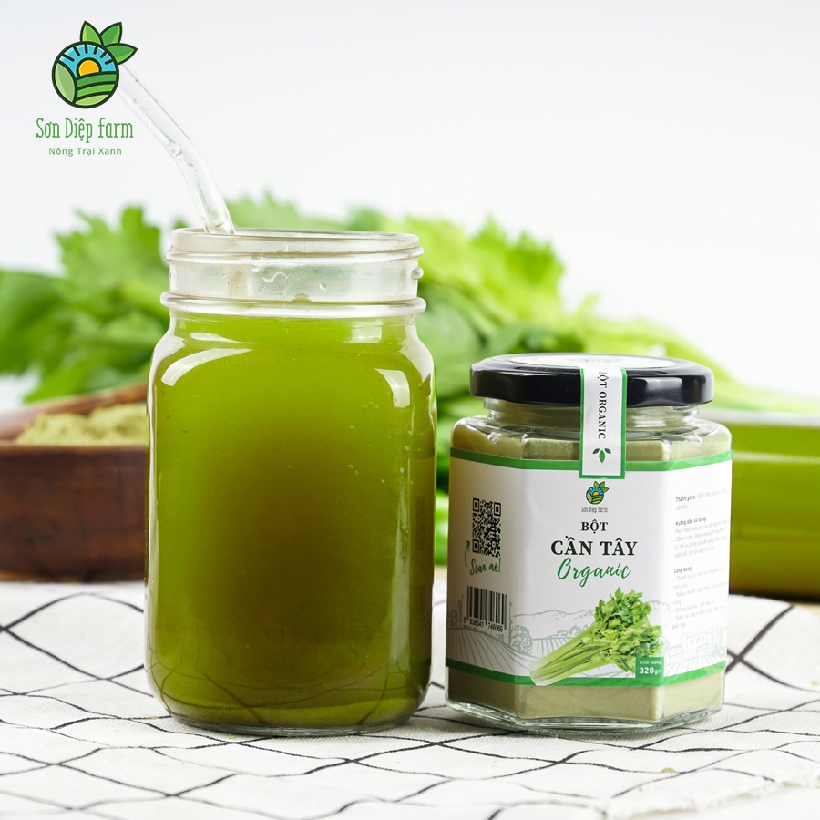 Bột cần tây organic nguyên chất 100% từ Đà Lạt - Bột cân tây detox  - thanh nhiệt cơ thể, đẹp da - Sơn Diệp Farm