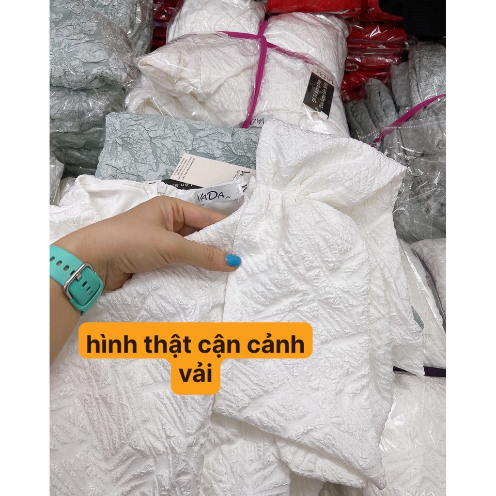 Đầm xòe dự tiệc tay ngắn kết nơ vai siêu xinh hàng cao cấp sang chảnh tại Thời Trang VADA -V7 | BigBuy360 - bigbuy360.vn