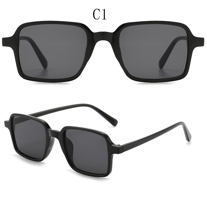 Kính Mát Gọng Vuông Nhỏ Chống Tia UV Thời Trang Cho Nam Nữ