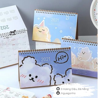 Lịch để bàn 2021 Mẫu lớn ngang : 21cm x 14cm - Tiệm Ngựa Gỗ