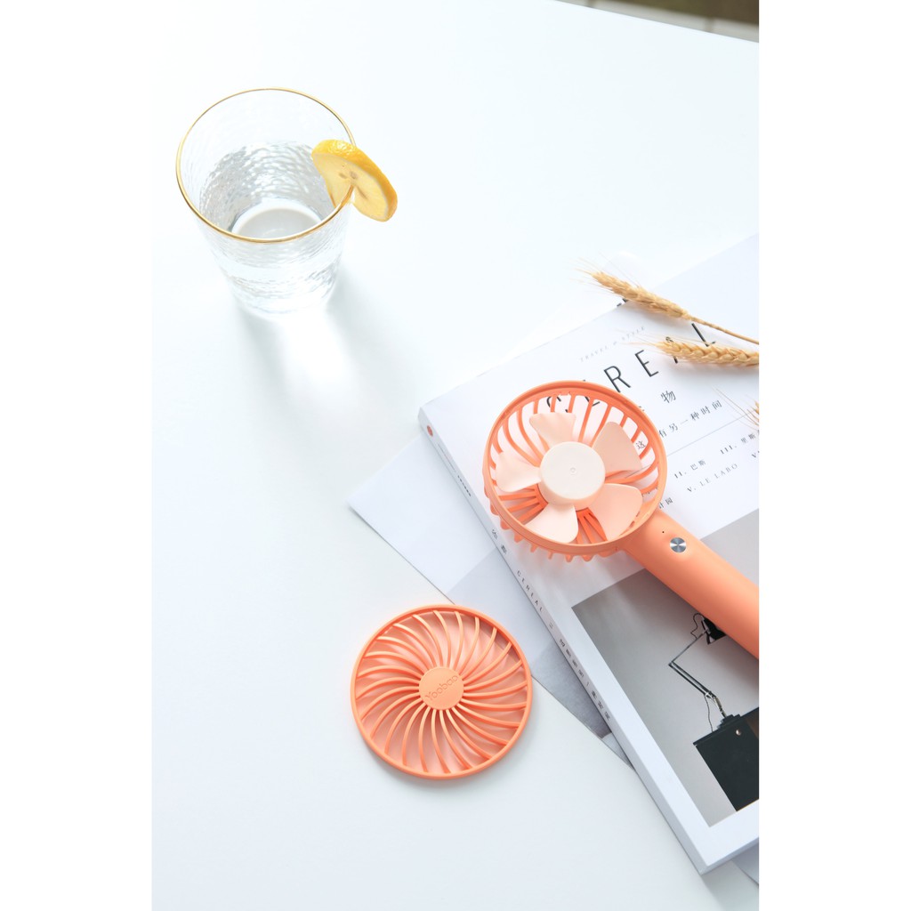 Quạt tích điện mini Yoobao F3S  dung lượng 3000mAh, liên tục 11 tiếng, tặng dây đeo silicon cùng màu.Hàng chính hãng
