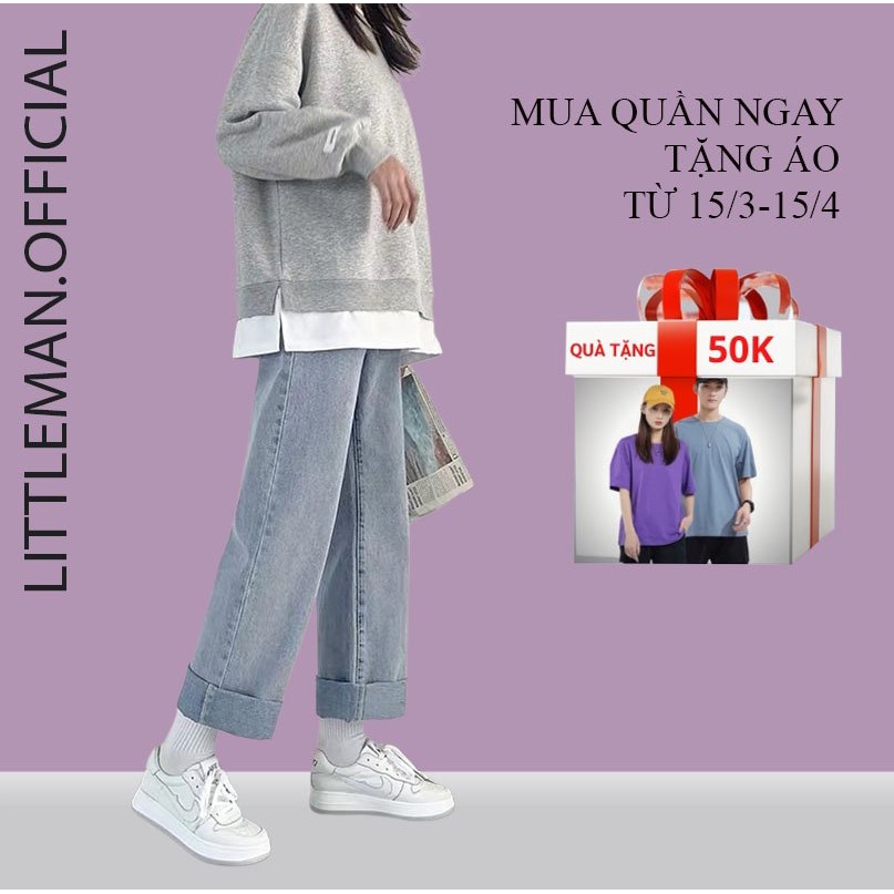 Quần jean nữ baggy, Quần suông ống rộng chất bò cao cấp hottrend hàn quốc 2022 | BigBuy360 - bigbuy360.vn