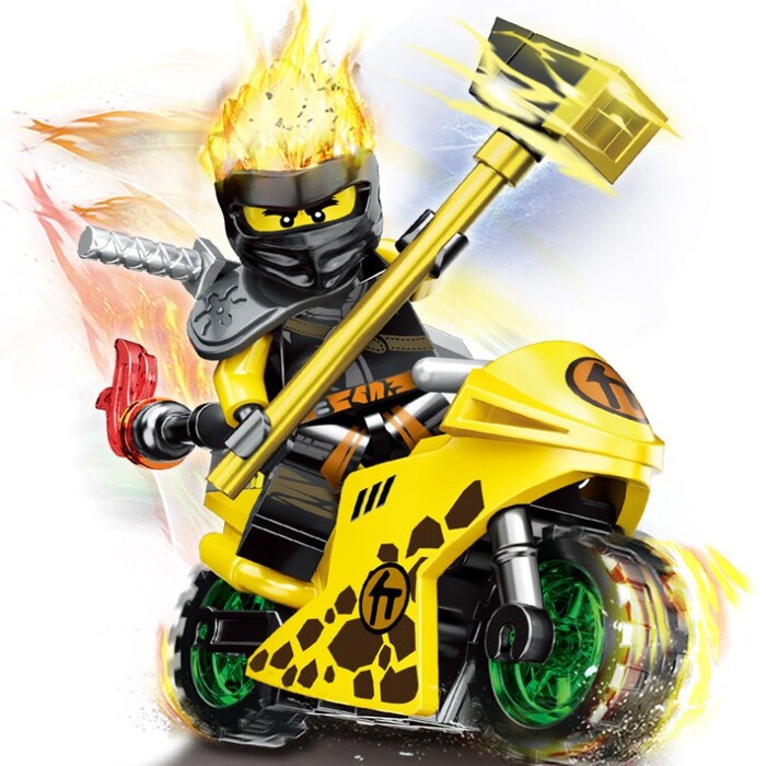 Đồ chơi lắp ráp nhân vật ninjago phẫn nộ kèm moto đủ 8 mẫu nhân vật