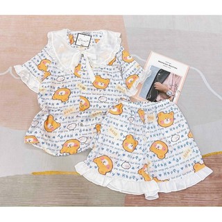 Bộ ngủ Pijama lụa cute