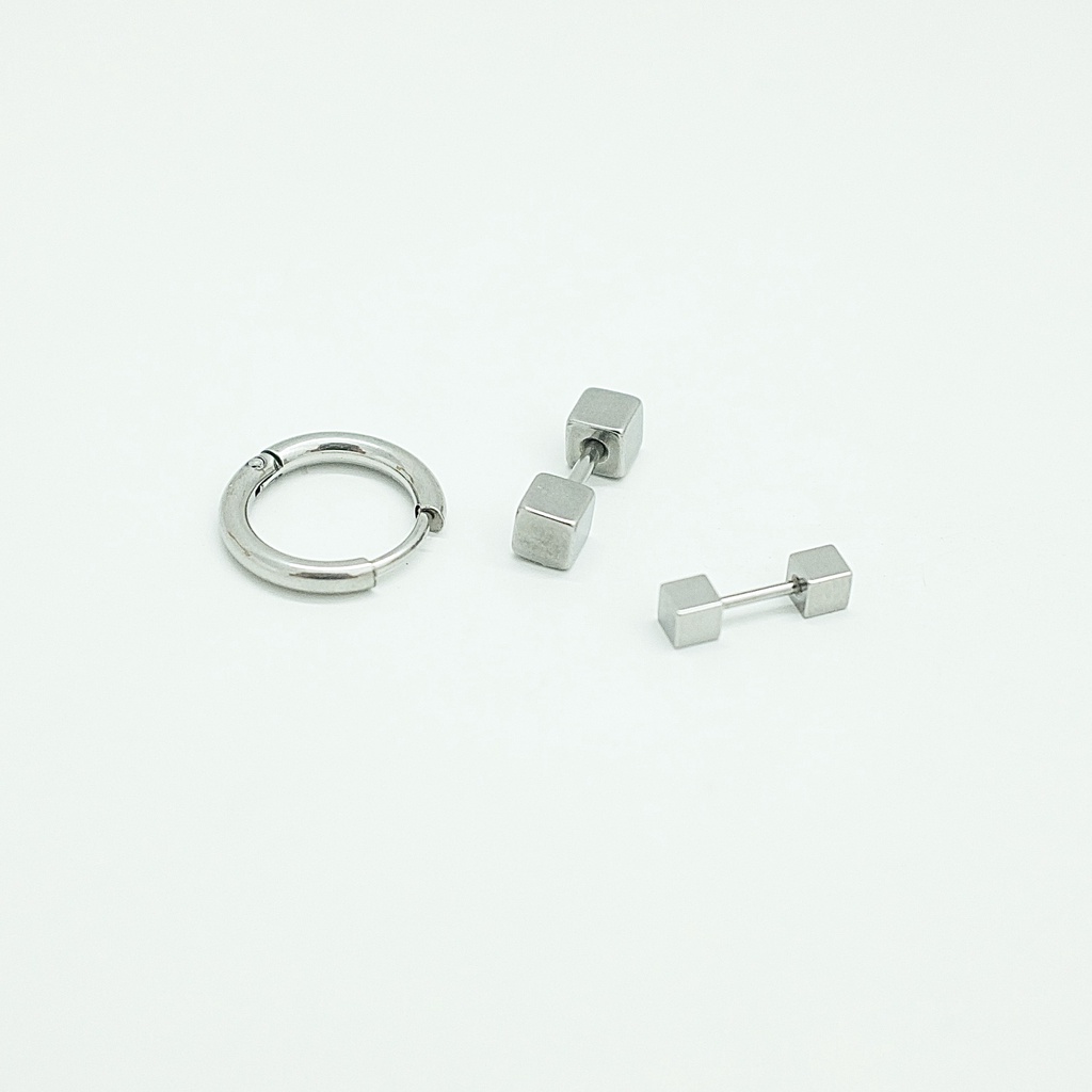 [COMBO] Tiết Kiệm 10-15K Set Khuyên Tai Nam Titan Unisex Không Đen Không Ngứa Không Gỉ Sét Không Dị Ứng julies box