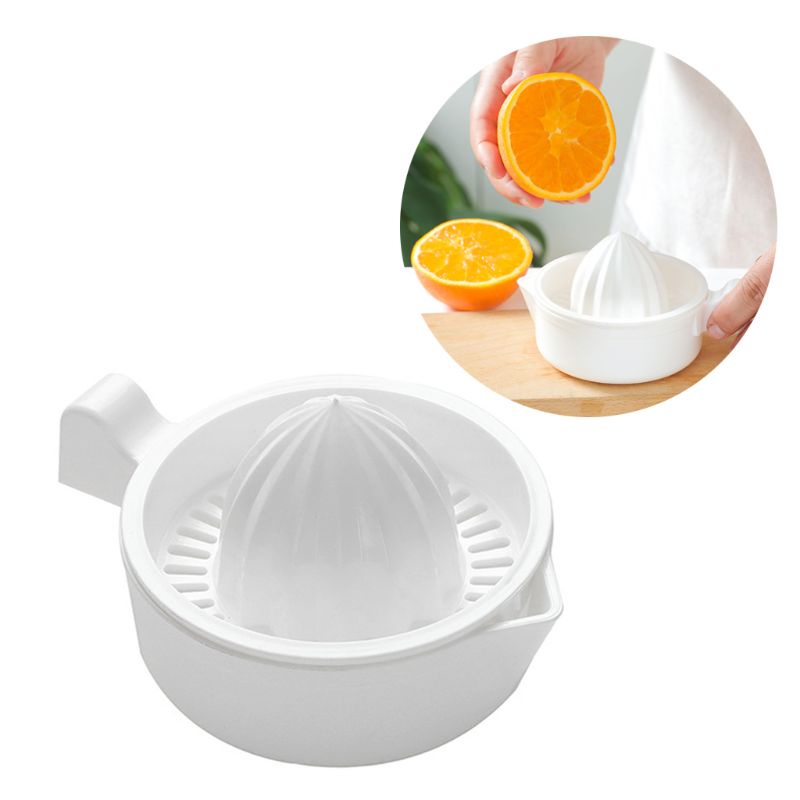 Dụng cụ vắt nước cam chanh bằng nhựa hai lớp mini có tay cầm tiện dụng