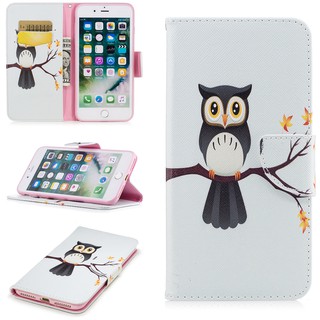 Casing iPhone 7/8/7 Plus/8 Plus beautiful painted leather phone case