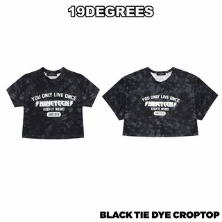 Black Tie Dye Croptop (Áo Croptop Loang Đen) // 19DEGREES