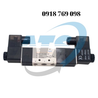 Van điện từ solenoid 5/2 khí nén 2 đầu điện 2 vị trí ren 13 4v220 Airtac