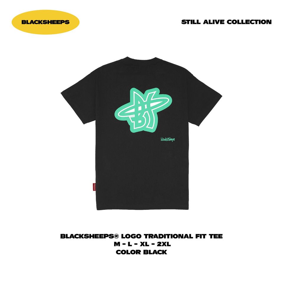 Áo thun tay ngắn BLACKSHEEPS màu đen aka Traditional Fit Tee - BLACK