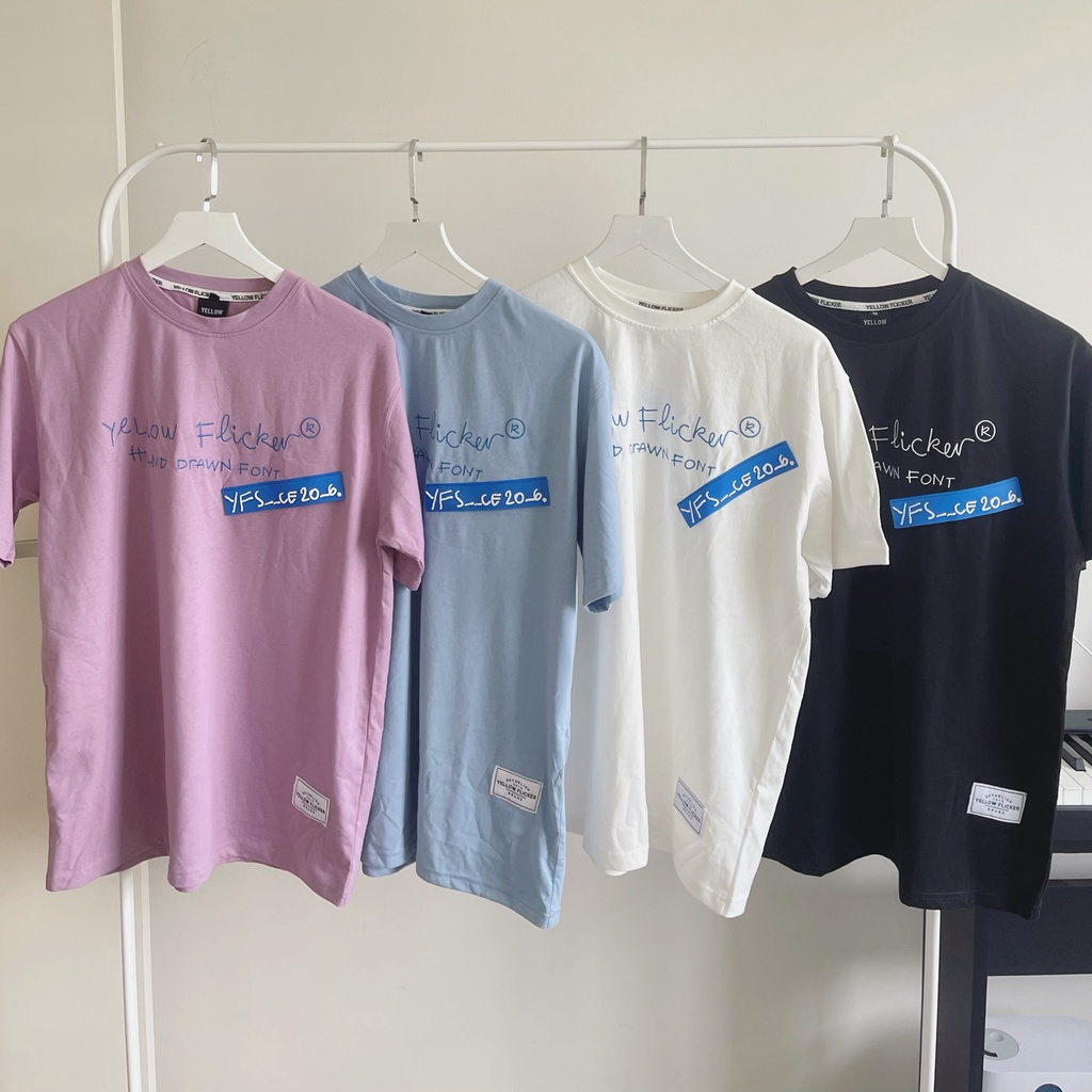 Áo thun tay ngắn YELLOW FLICKER Hand drawn unisex