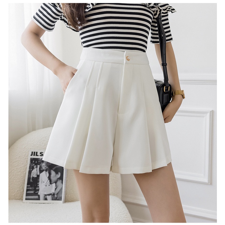 Quần Short Nữ Ly Phồng, Giả Váy, Lưng Chun Sau, Vải Tuyết Mưa, Có bigsize 90KG