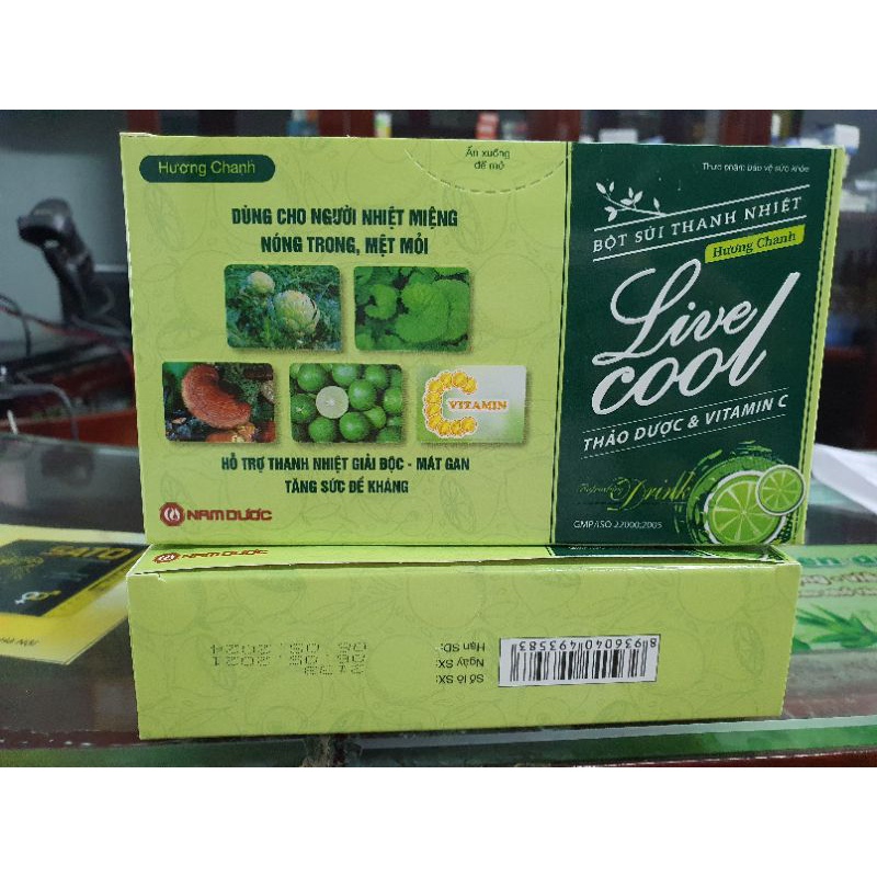 BỘT SỦI LIVE COOL THANH NHIỆT HỘP 10 GÓI