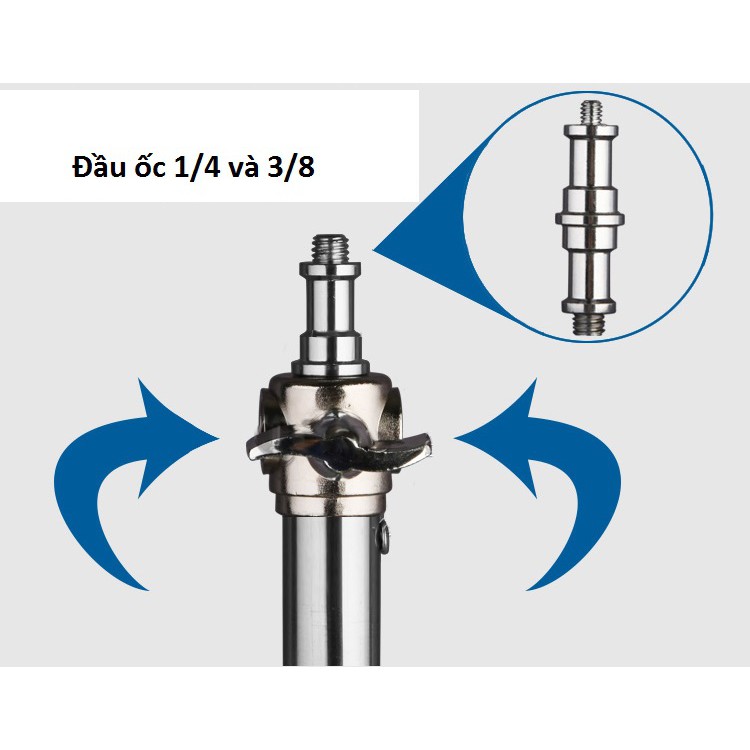 Chân đèn Inox 2.8m