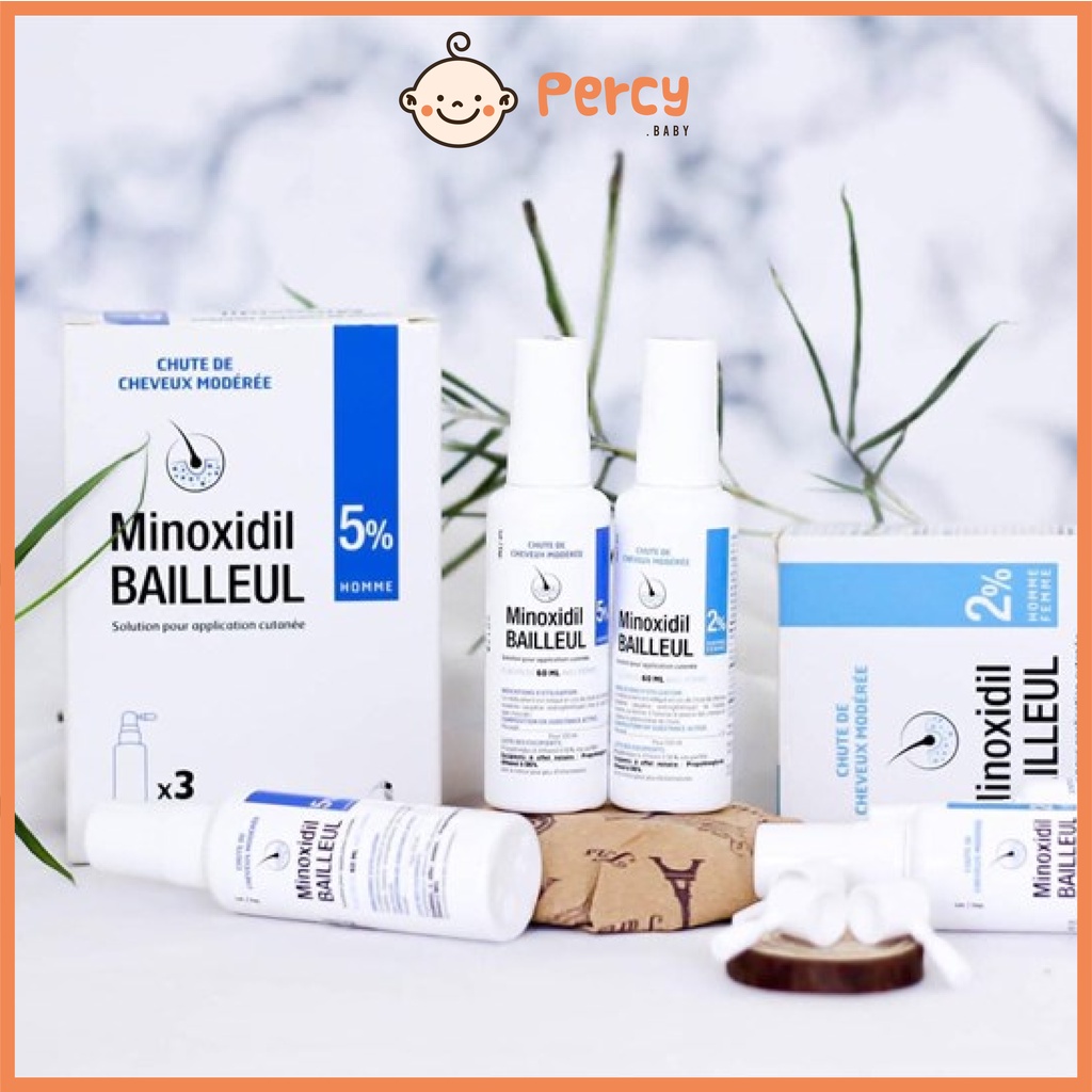 Xịt Minoxidil Bailleul 5% Kích Thích Mọc Tóc, Ngăn Ngừa Rụng Tóc