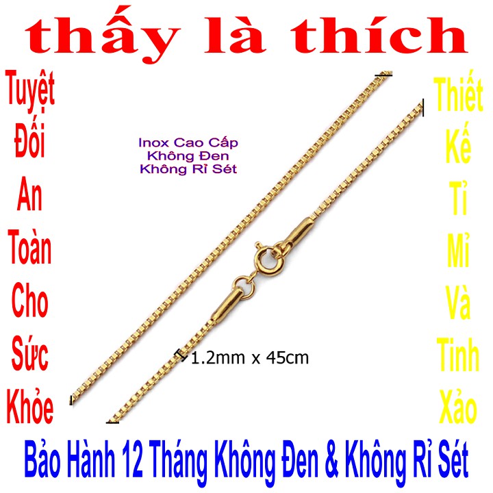 Dây chuyền bé trai Titan kiểu ô vuông chữ nhật - An toàn cho trẻ - Cam kết 1 đổi 1 nếu hoen, gỉ sét