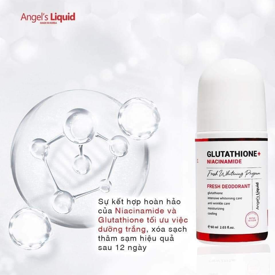 Lăn Nách Ngăn Mùi, Giảm Thâm Vùng Nách Angel’s Liquid Glutathione Fresh-Up Whitening Magic Deo Stick 60ml