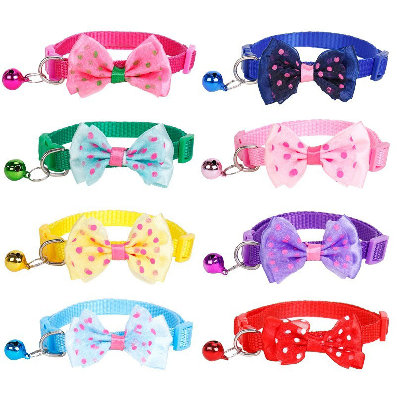 Vòng cổ đính nơ xinh xắn cho thú cưng