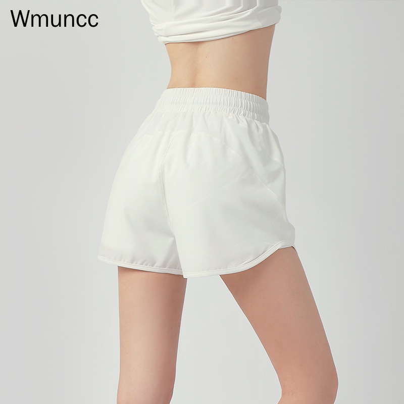 Quần Short Thể Thao Lưng Cao Ống Rộng Thoáng Khí Chống Chói Cho Nữ