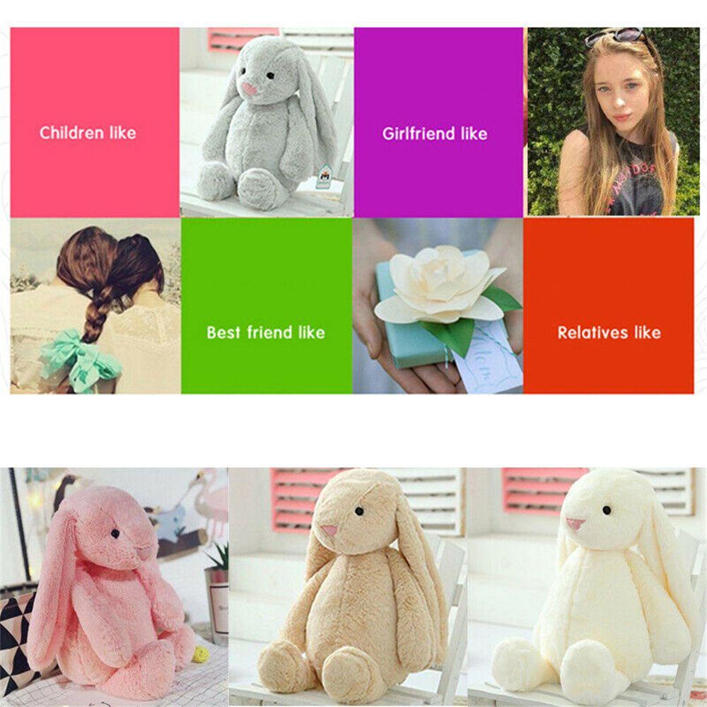 Búp Bê Hình Thỏ Tai Dài Màu Cầu Vồng Dễ Thương