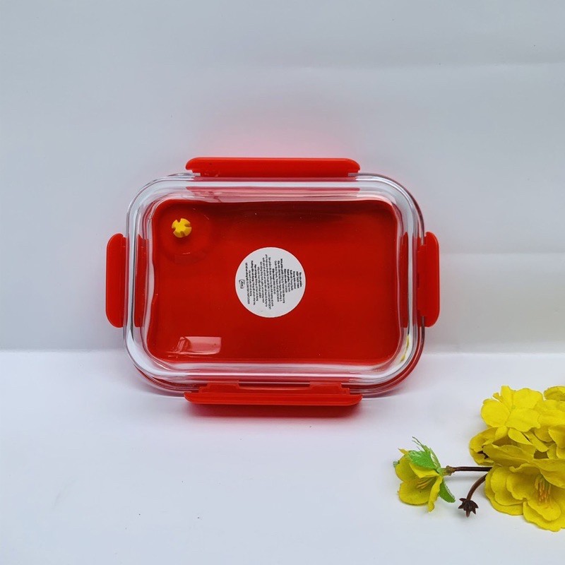 (GIÁ TỐT) Hộp Thuỷ Tinh Chịu Nhiệt Nắp Chống Tràn, 620/640Ml Đựng Thức Ăn