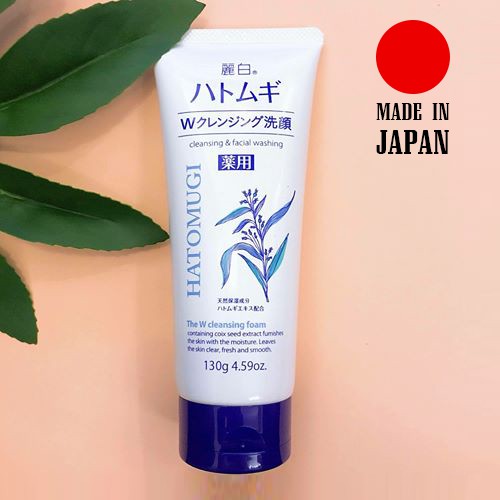 SỮA RỬA MẶT TRẮNG DA HẠT Ý DĨ HATOMUGI CLEANSING & FACIAL WASHING 130g NHẬT BẢN